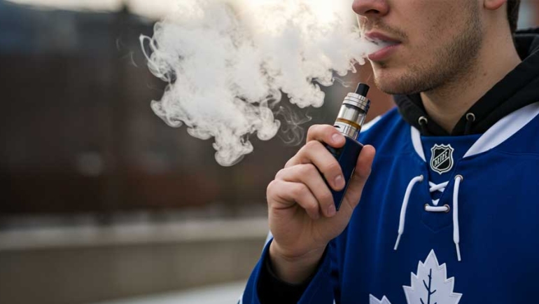 Canadian man vaping
