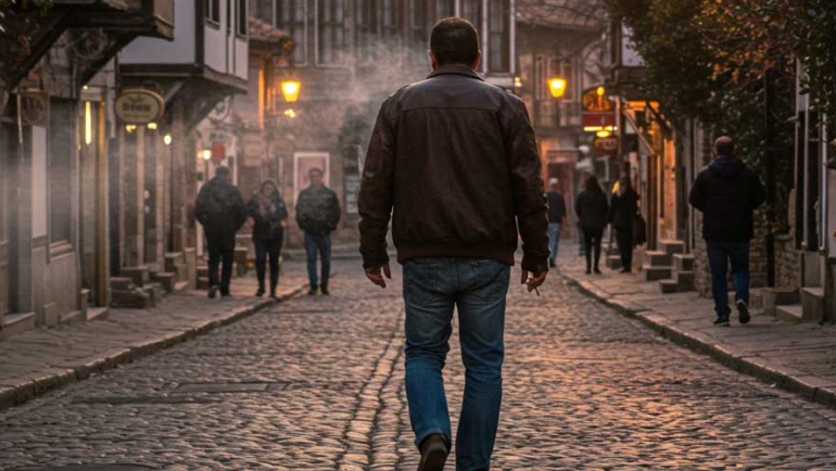 Bulgarian man smoking