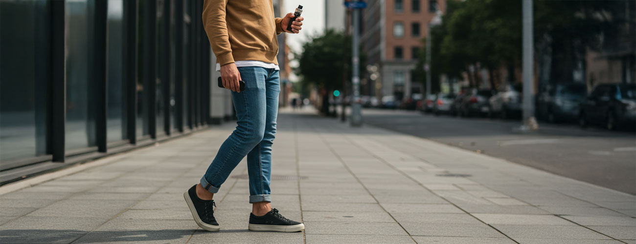 young-man-vaping-on-street