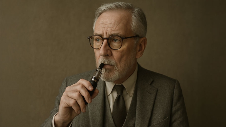 older man vaping
