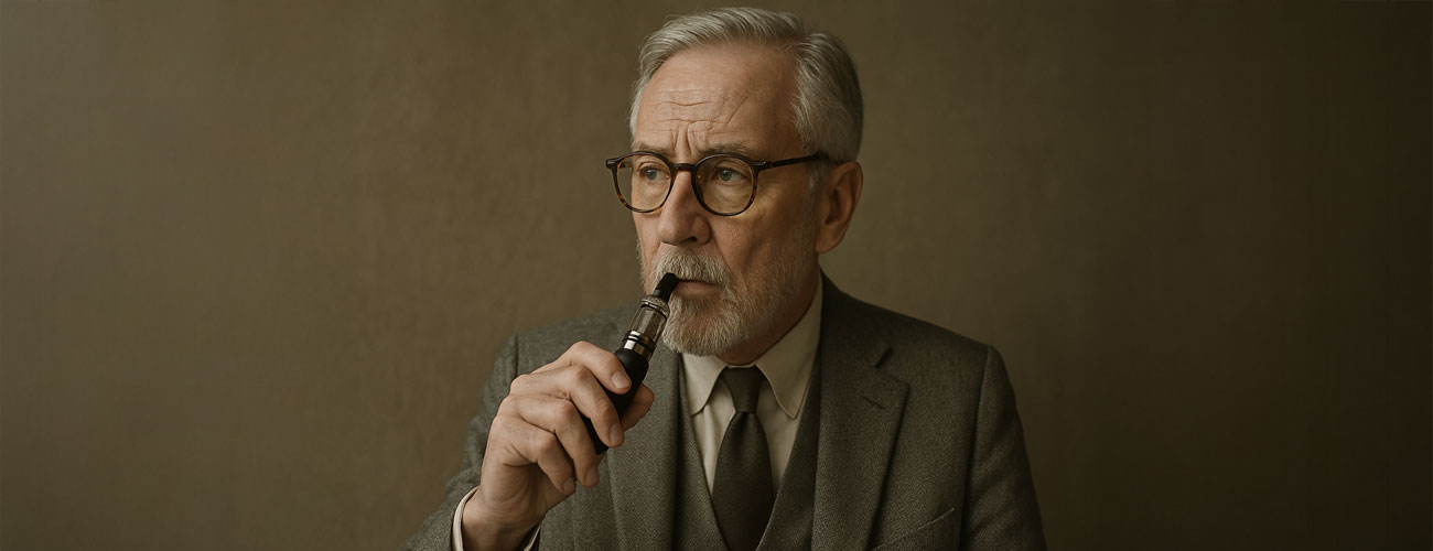 older man vaping