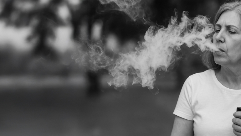 Older Lady Vaping