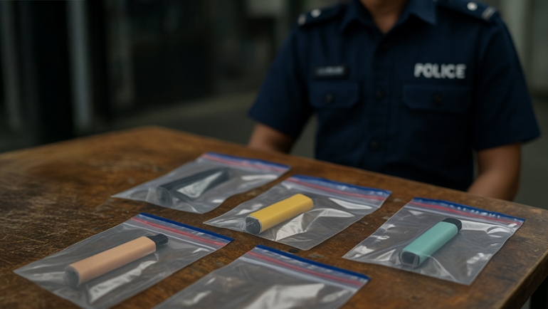 singapore police vape arrest