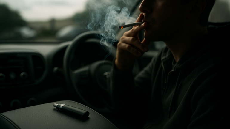 smoking-in-a-car